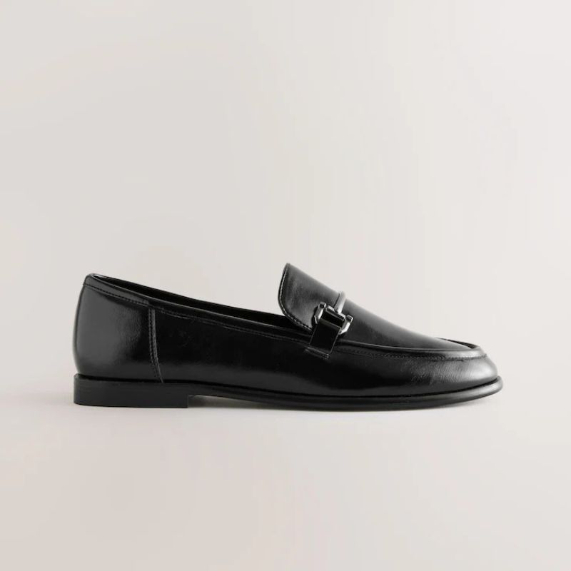 Next , Black Trim Round Toe Loafers