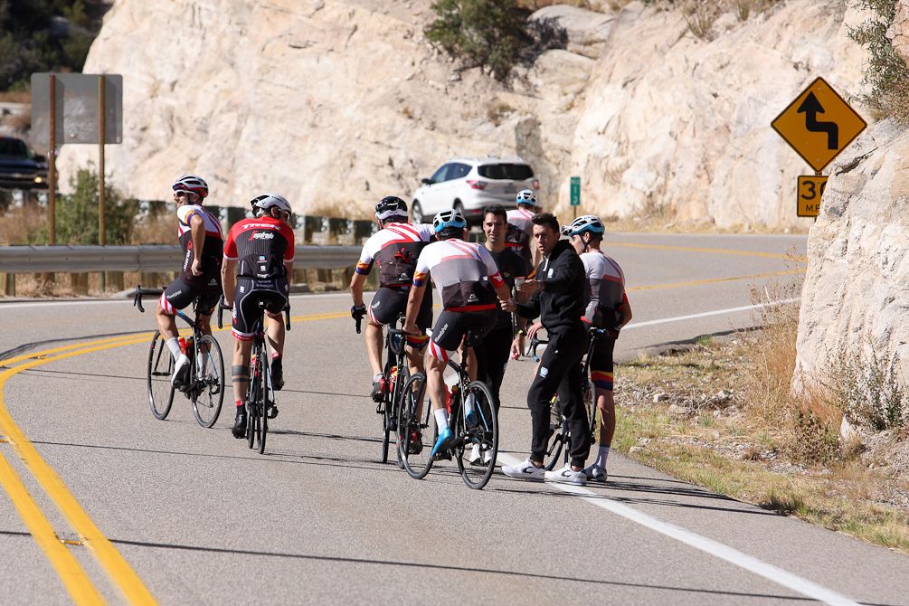 Staff and riders refuel as they make their way up Mt. Lemmon