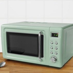 Retro 20l 800w Microwave, Seafoam