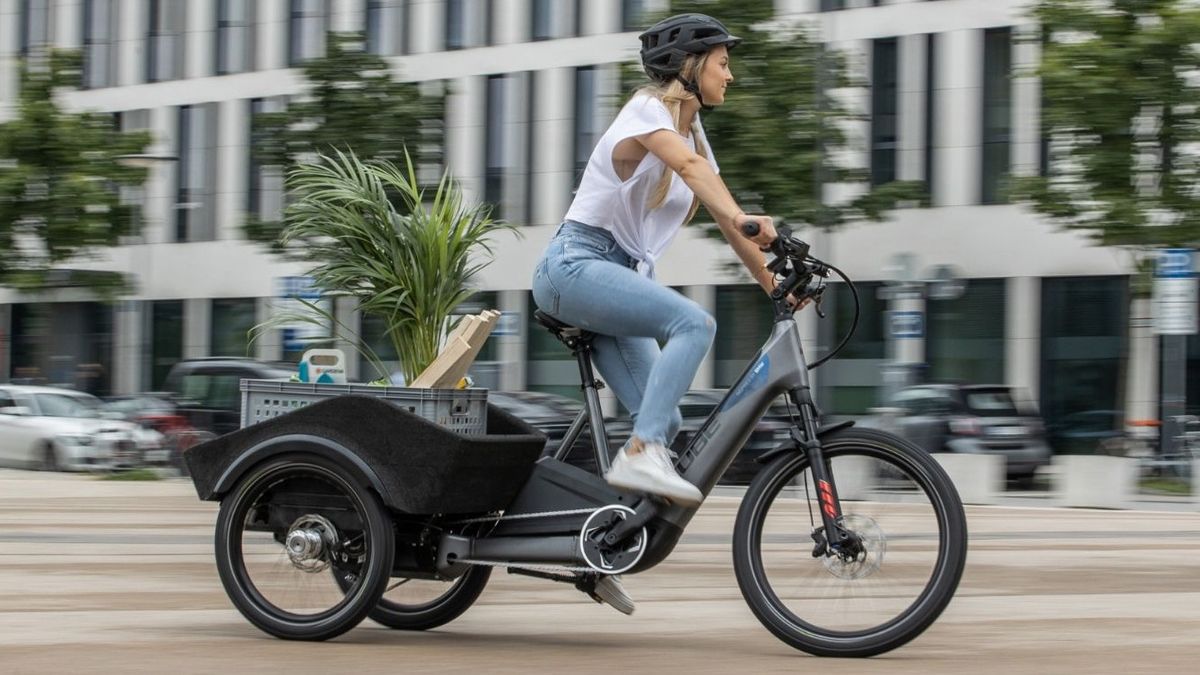 Tilting store cargo bike