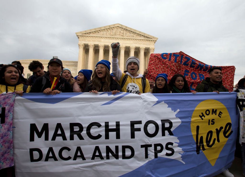 DACA supporters at the Supreme Court