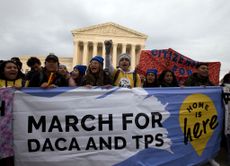 DACA supporters at the Supreme Court