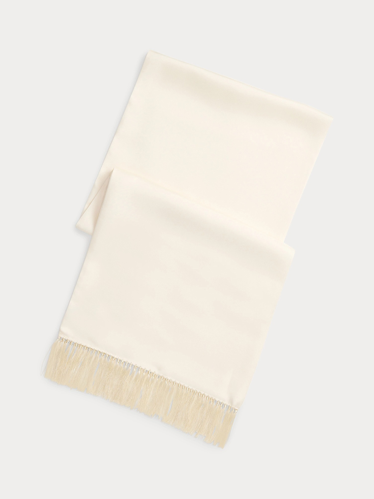 Fringe Silk Twill Scarf