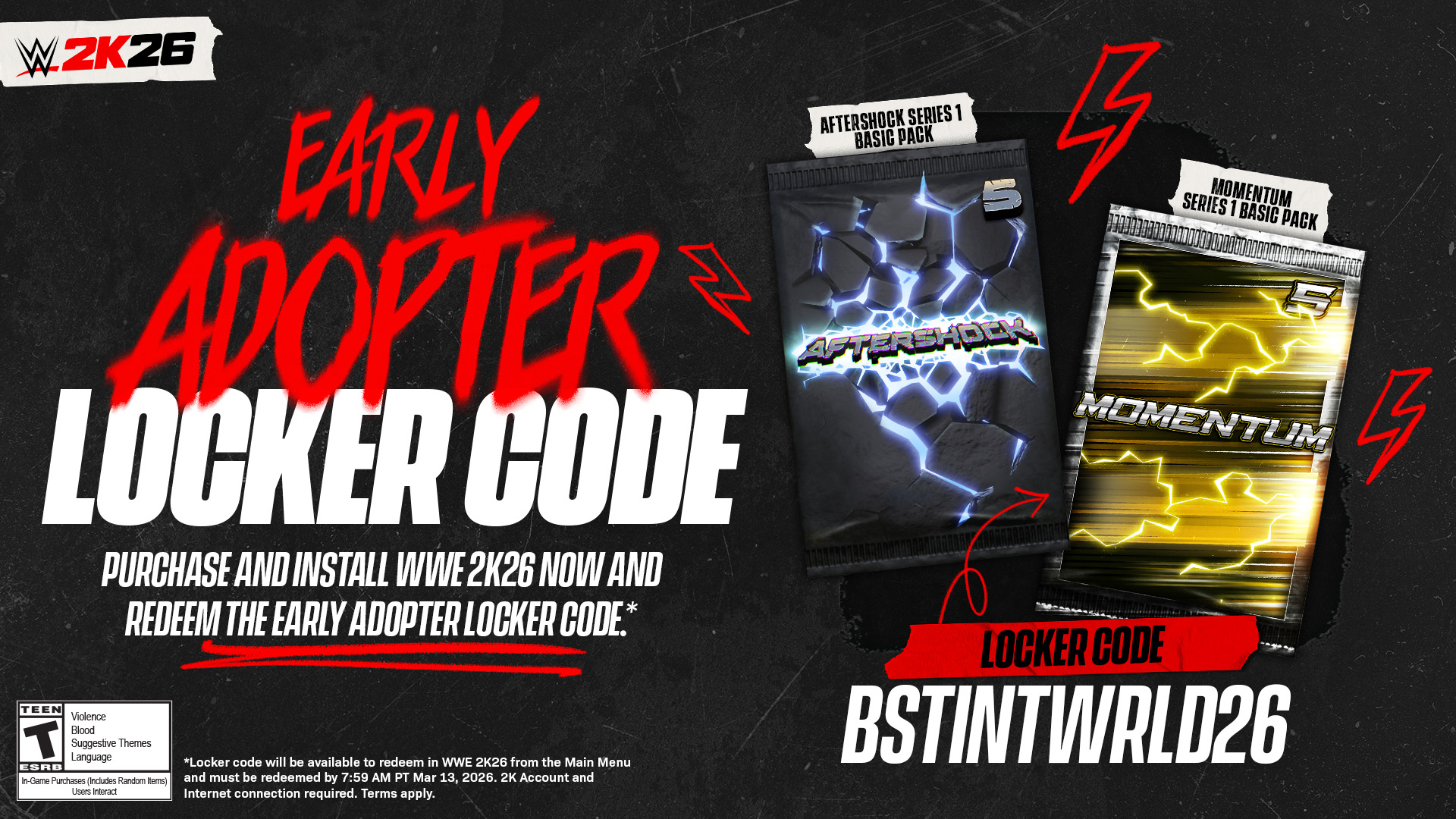 WWE 2K26 locker codes