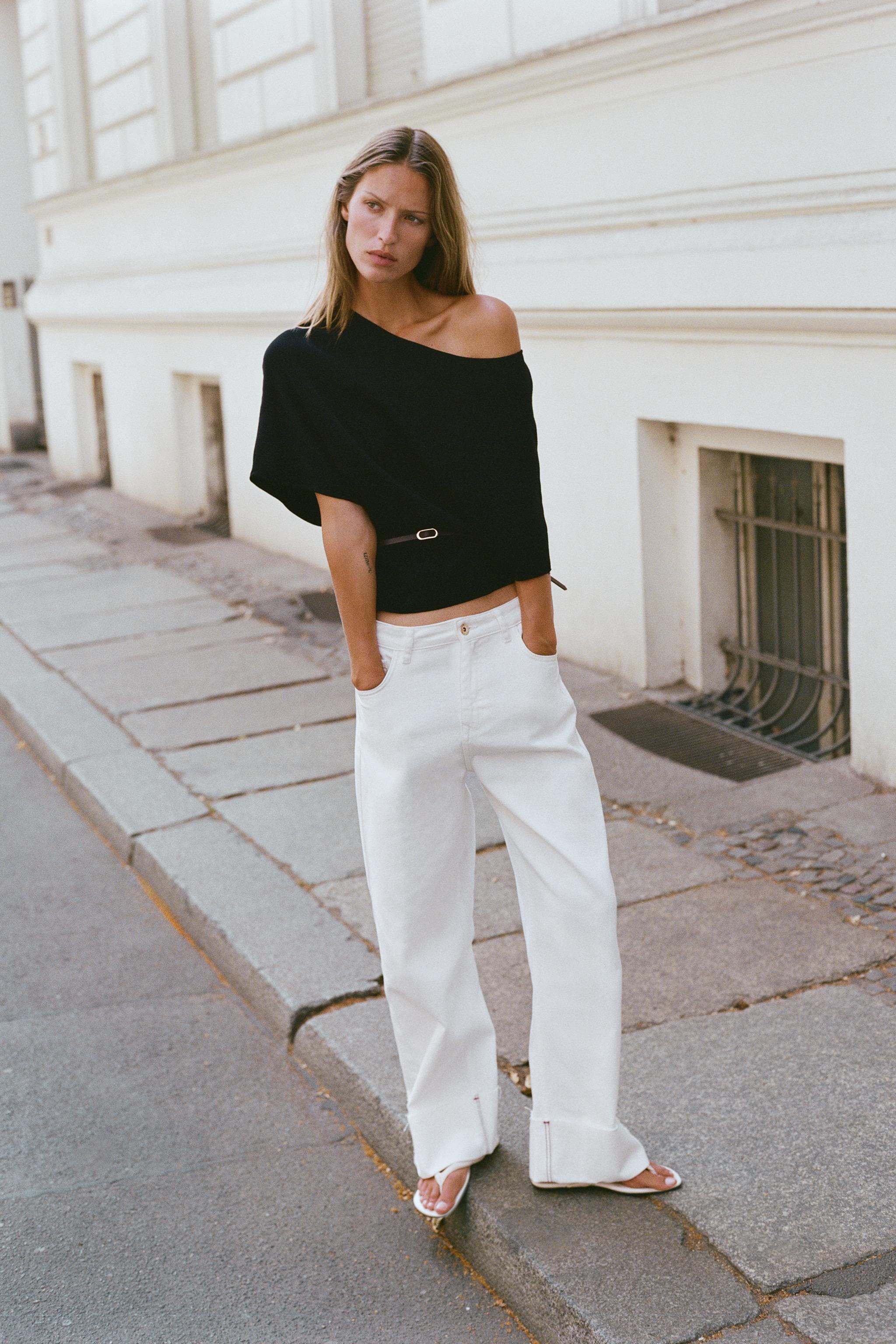 Knit Belted Top - Black - S