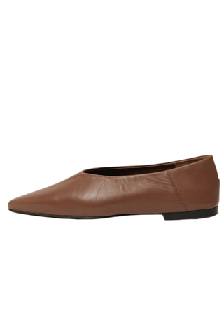 Linnie Flat Pointed Ballerina | Tan