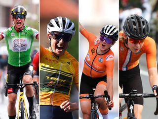 Composite image of the Dutch favourites for the 2021 World Championships - Marianne Vos, Lucinda Brand, Annemiek van Vleuten and Anna van der Breggen