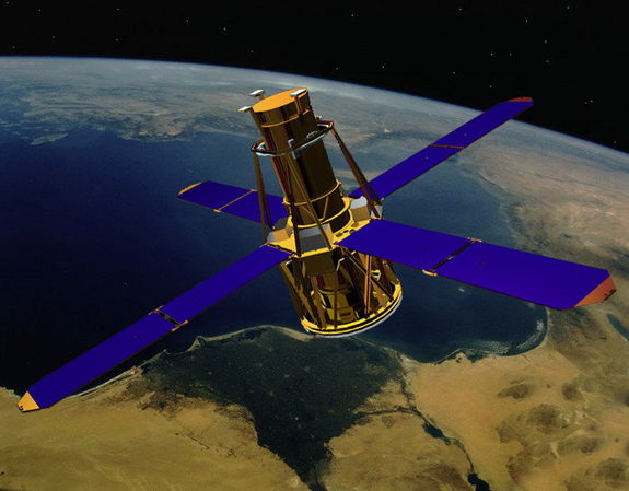 Artist's conception of the Reuven Ramaty High Energy Solar Spectroscopic Imager (RHESSI).