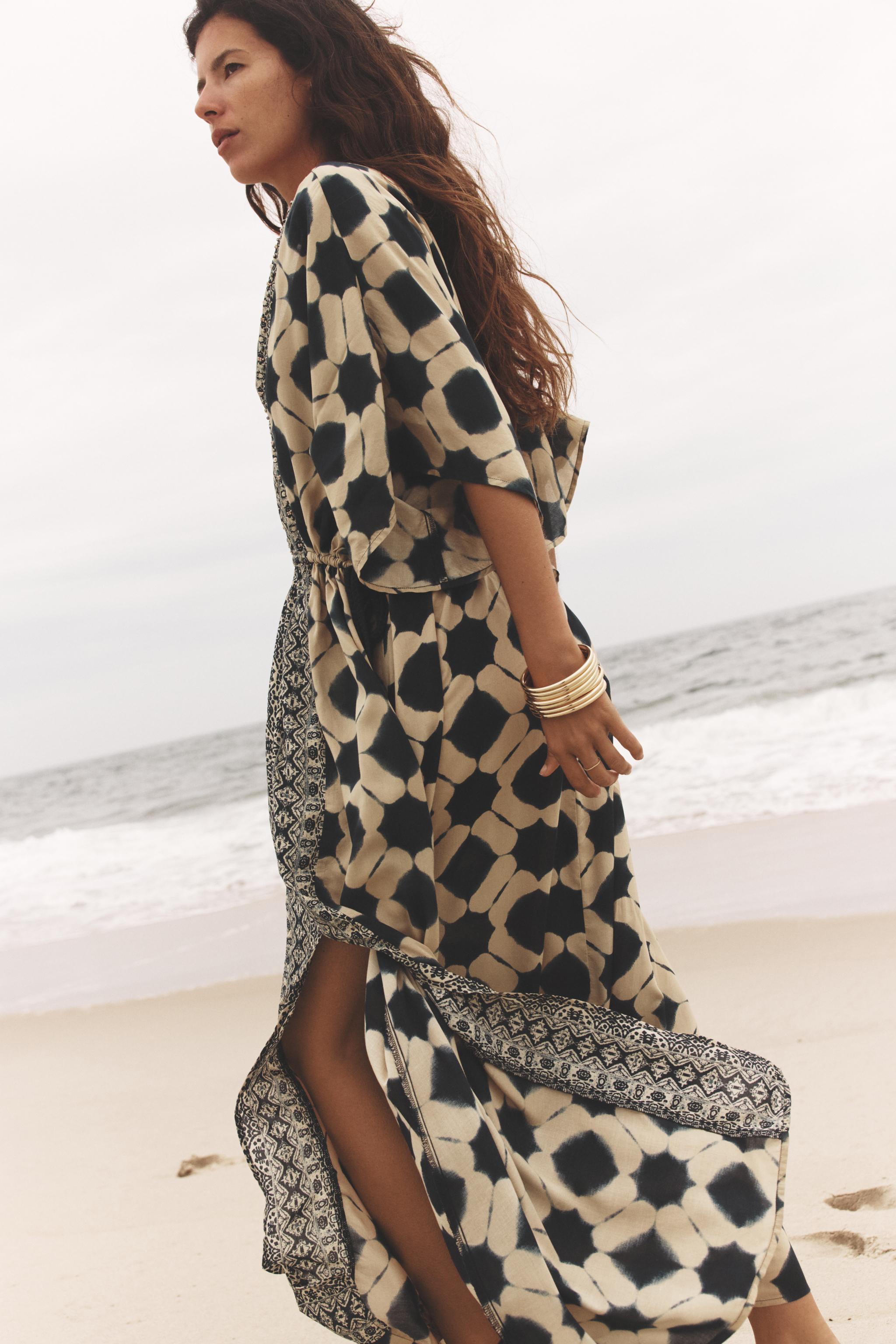 Printed Kaftan Dress