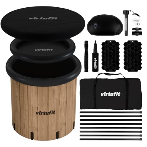Virtufit Xxl Ice Bath &amp;ndash; 375 L &amp;ndash; Wood Effect