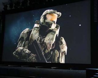 You can't talk about big title without mentioning Halo3, which got plenty of screen time during the media briefing.