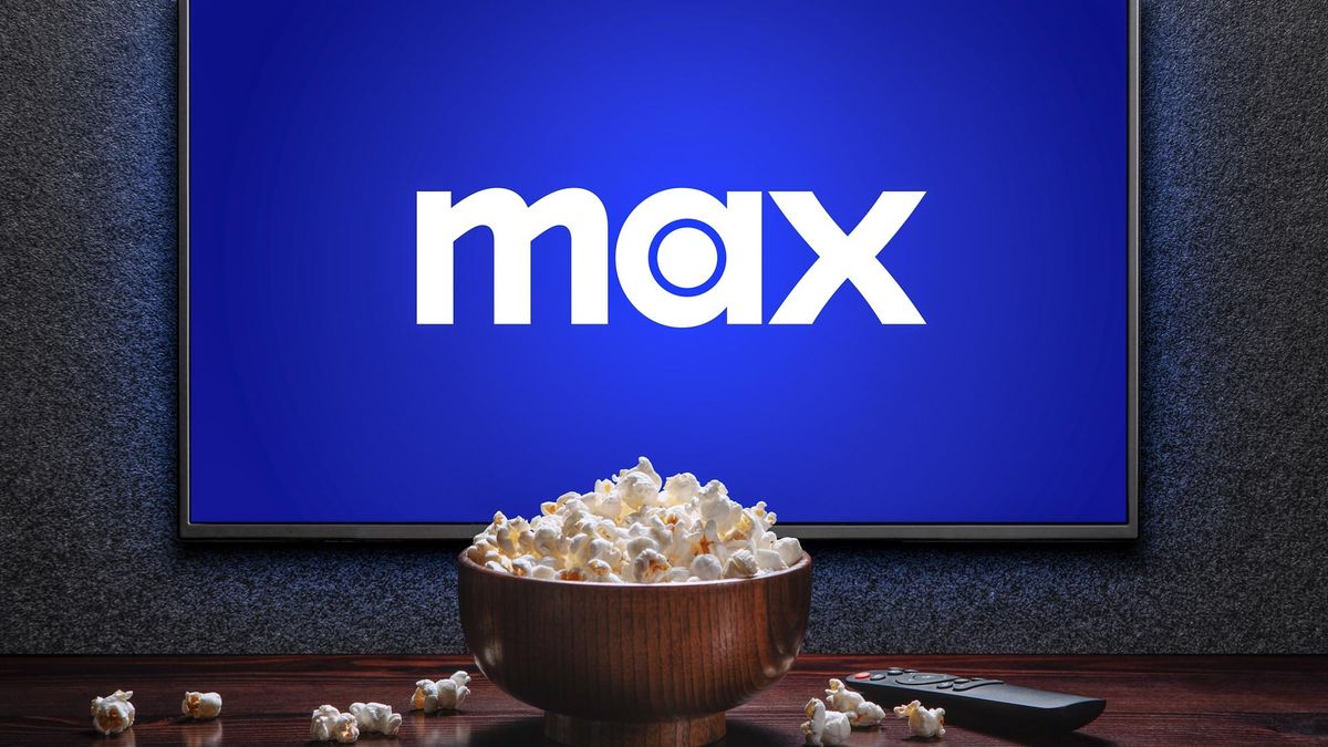 Max on a TV screen with a bowl of popcorn