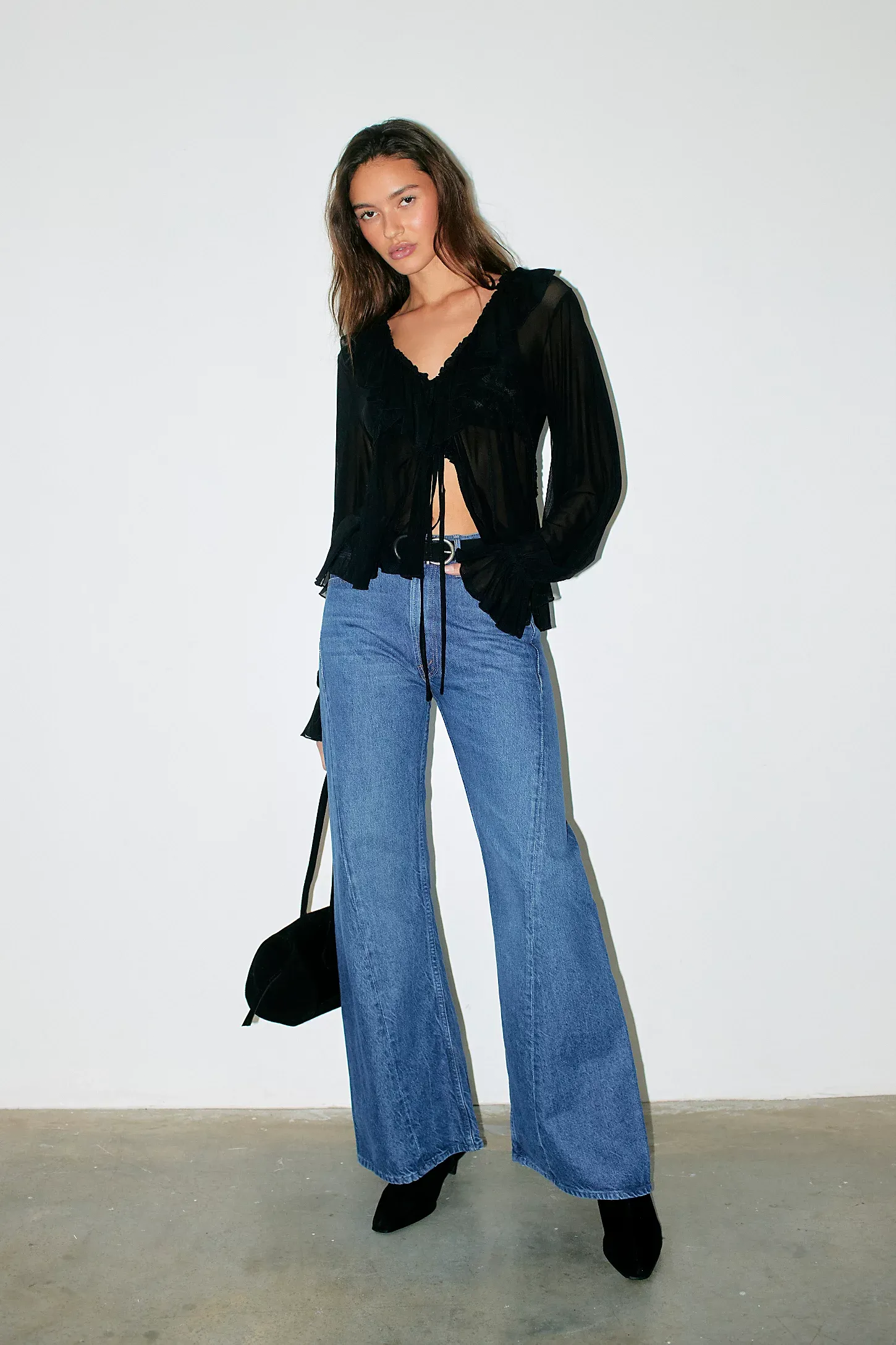 Free People, Mother the Lemon Twist Sneak Jeans