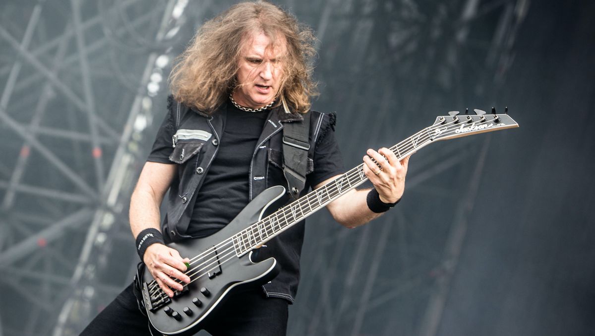 David Ellefson of Megadeth performs live at Gods of Metal Festival in Milano, Italy, on June 2 2016