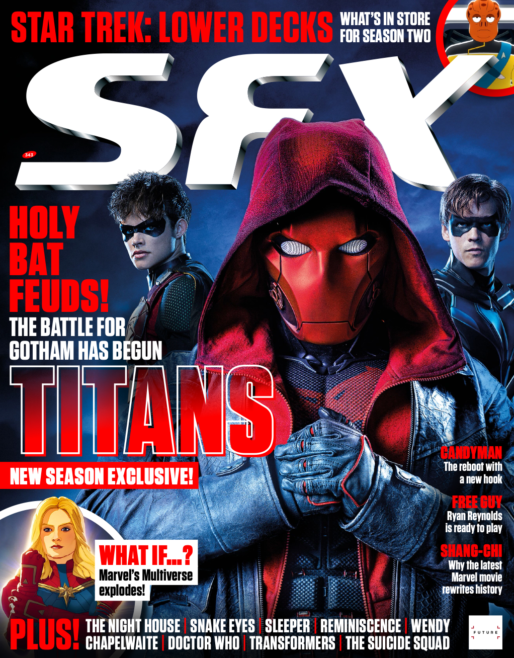 Titans on the cover of SFX issue 343.