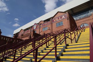 The exterior of the Holte End stand at Villa Park