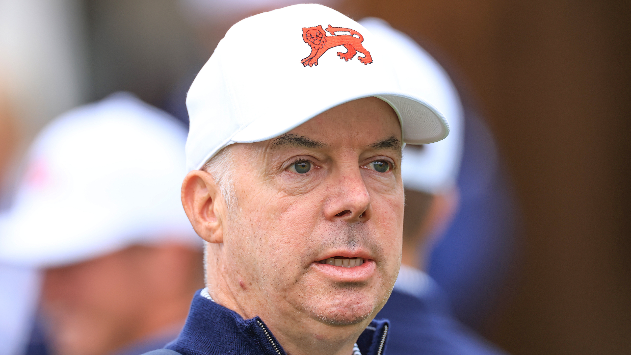 Dean Robertson during a practice round for the 2025 Walker Cup 