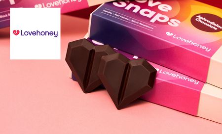 love honey logo top left with chocolate hearts