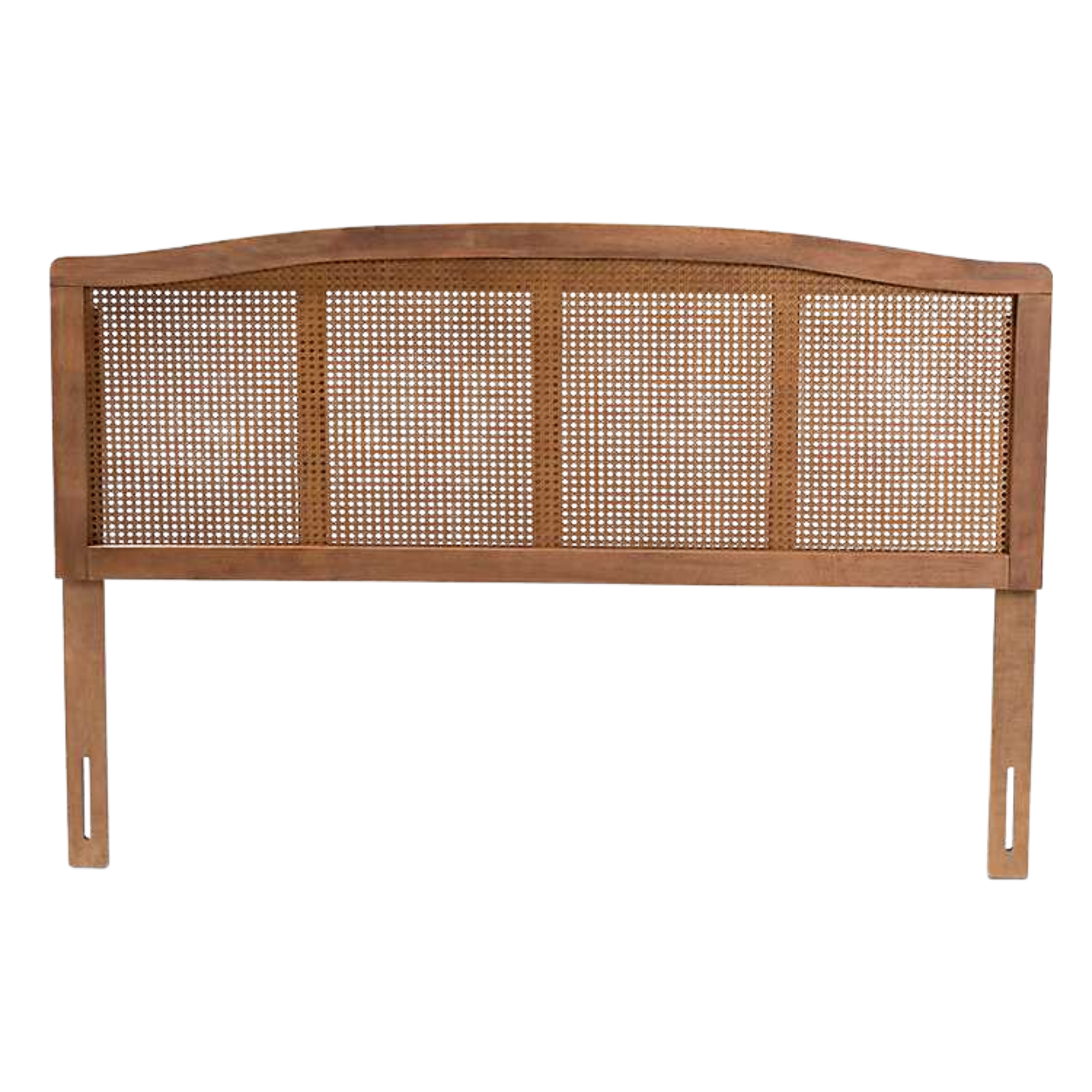 a rattan headboard