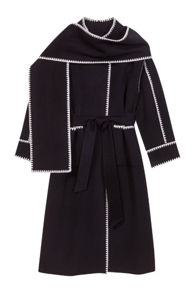 Maje Two-Tone Double-Faced Coat