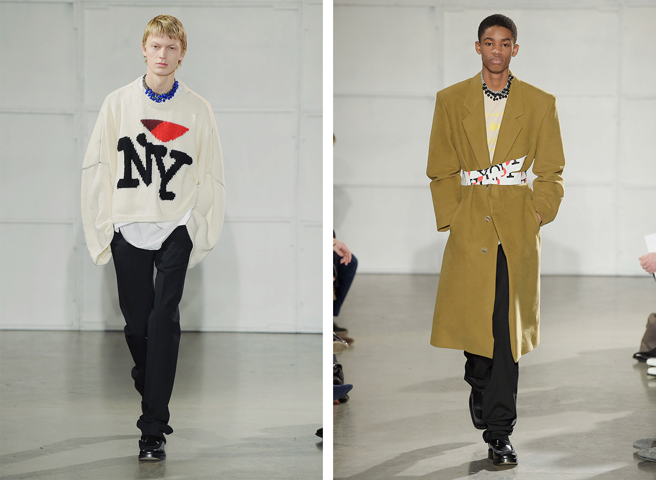 Raf Simons also presented his first runway show in New York