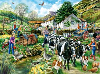 family farm illustration