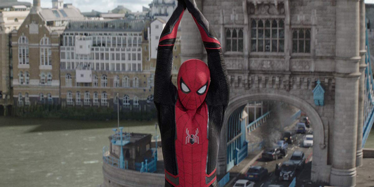 Spider-Man swinging in Far From Home