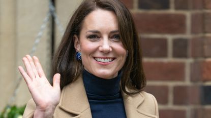 Kate Middleton's blue and gold enamel earrings