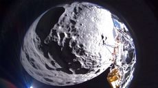 A wide-field photo taken from one of Odysseus' onboard cameras.