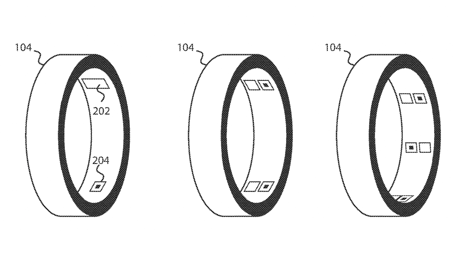 Patent diagrams for a Fitbit smart ring