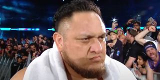 Samoa Joe approaching the ring WWE