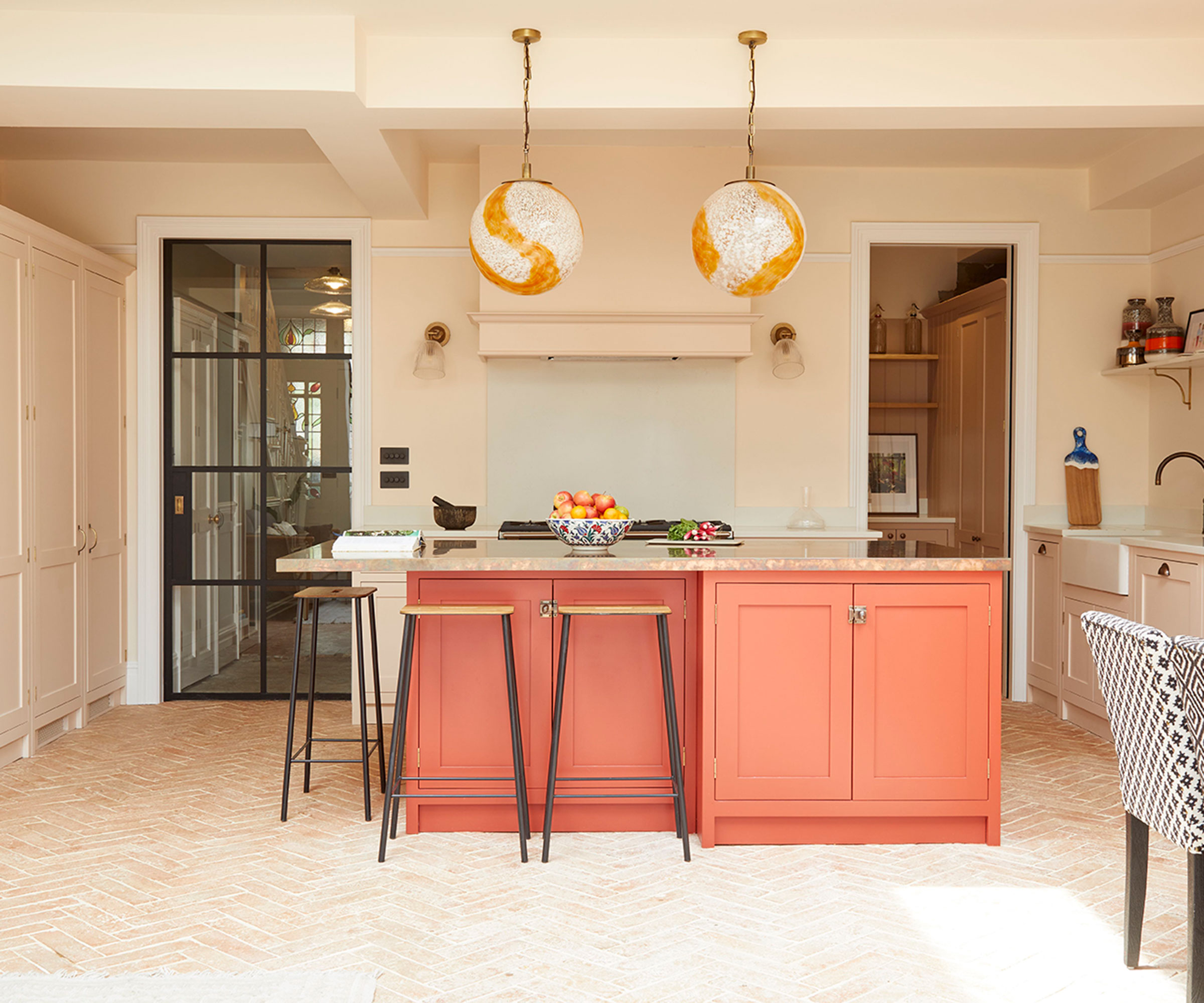 coral shaker kitchen