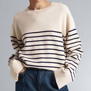 Boxy Nautical Striped Sweater