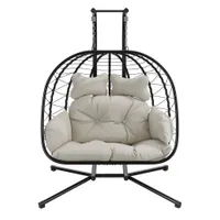 Bifanuo Double Wicker Swing Egg Chair