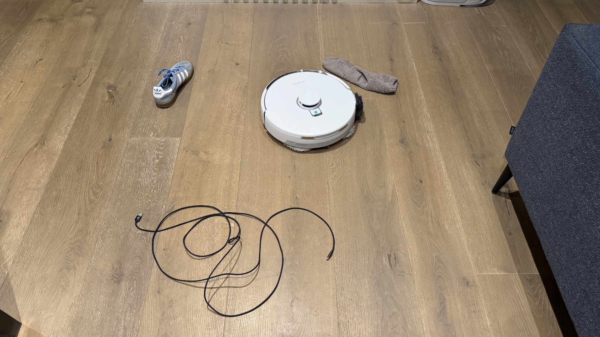 Narwal Freo Z Ultra robot vacuum and mop on test in family home