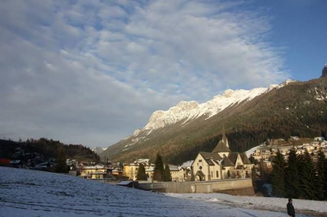 The serene surrounds of the Val di Fassa, where Cannondale were based.