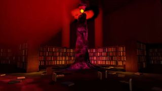 A nightmarish obelisk occupying a wing of a library in Something is Wrong with the Library.