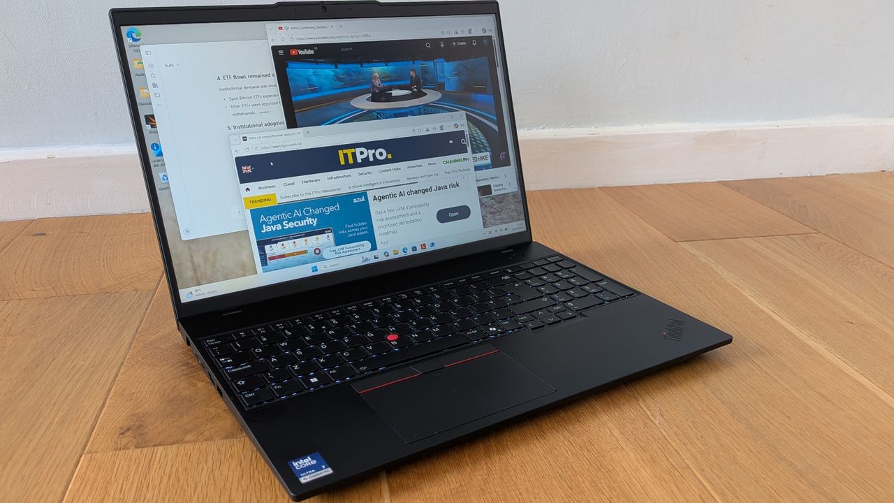 The Lenovo ThinkPad L16 Gen 3 on a desk