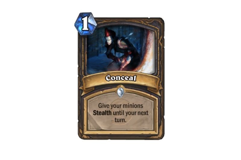 "Stealth is a very powerful mechanic, and can also be very frustrating to play against&mdash;more for some classes than others. Hearthstone should ultimately be a game of plays and counter plays, and Conceal makes it increasingly more difficult for other classes to interact with Rogue minions as time goes on. We considered promoting Gadgetzan Auctioneer to Wild instead, but in the end we decided to move Conceal because Auctioneer has proven to be one of the most skill testing cards in the game. We think the power level of Auctioneer decreases with this change, and games where Auctioneer is played will be a bit more interactive."