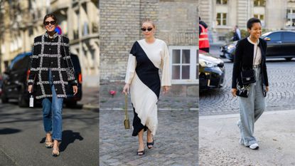 a composite of street style influencers showing what to wear in paris