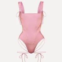 Elizabeth Corseted Swimsuit in Pink, £429 | Dilara Findikoglu