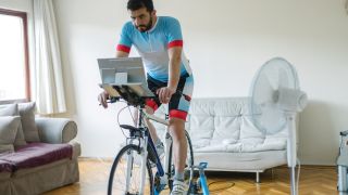 Cycling on turbo trainer