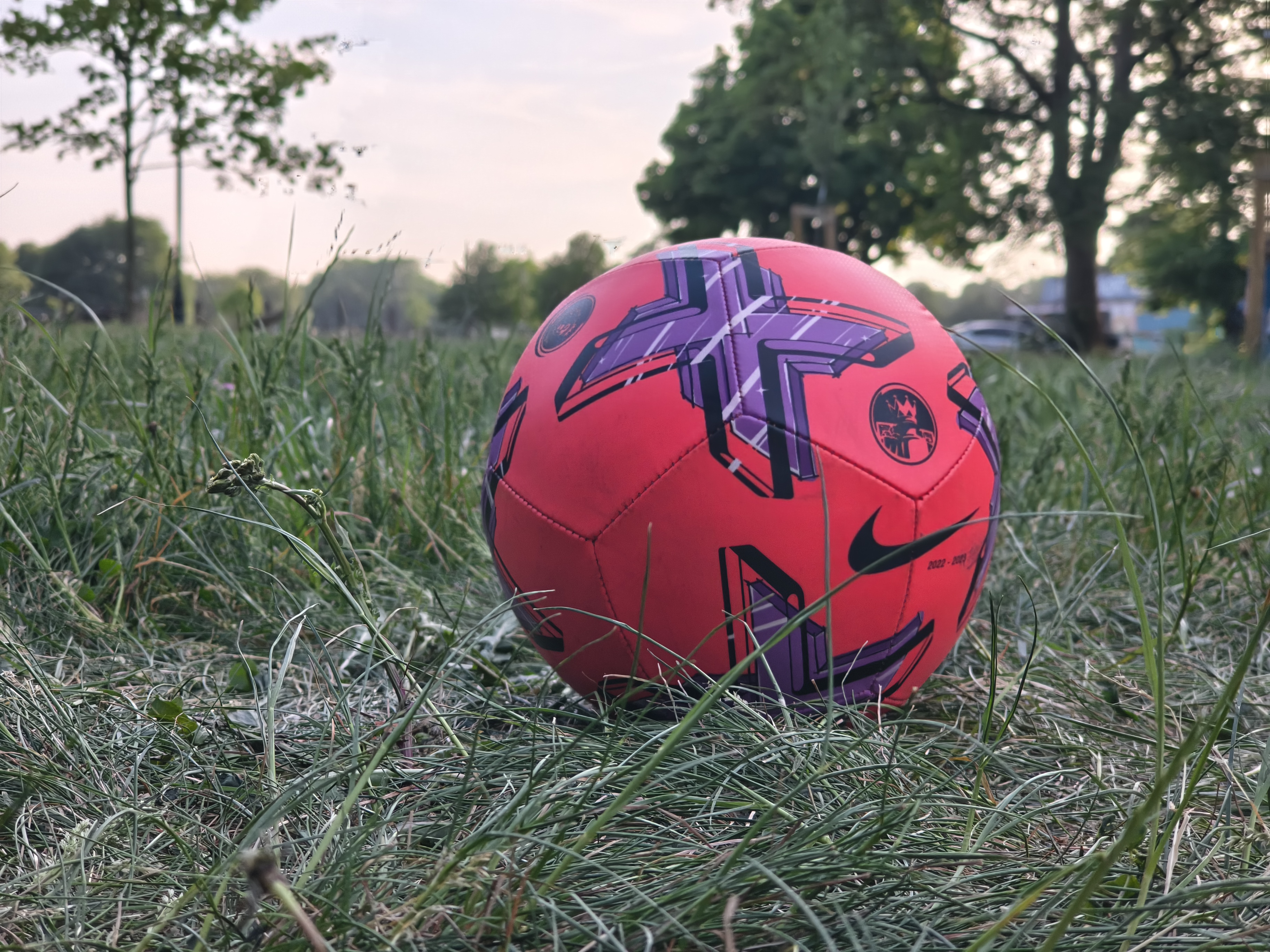 A test picture taken on the Motorola Edge 60 Pro of a football.