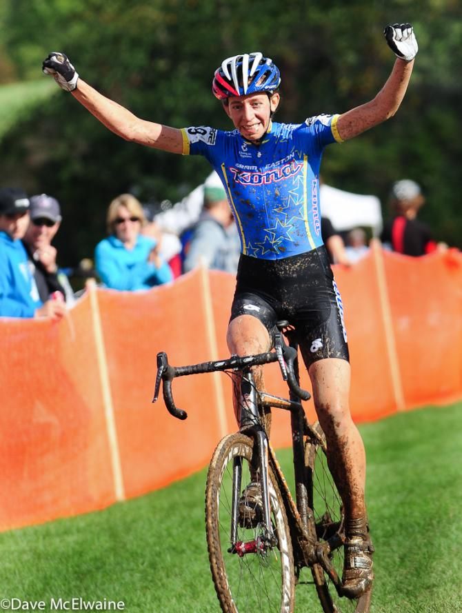 Helen Wyman (Kona Factory Racing) takes the win at the Green Mountain Cyclocross Weekend