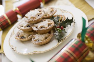 plate of Mince Pies at Christmas