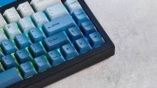 An Epomaker Split65 split ergonomic mechanical keyboard