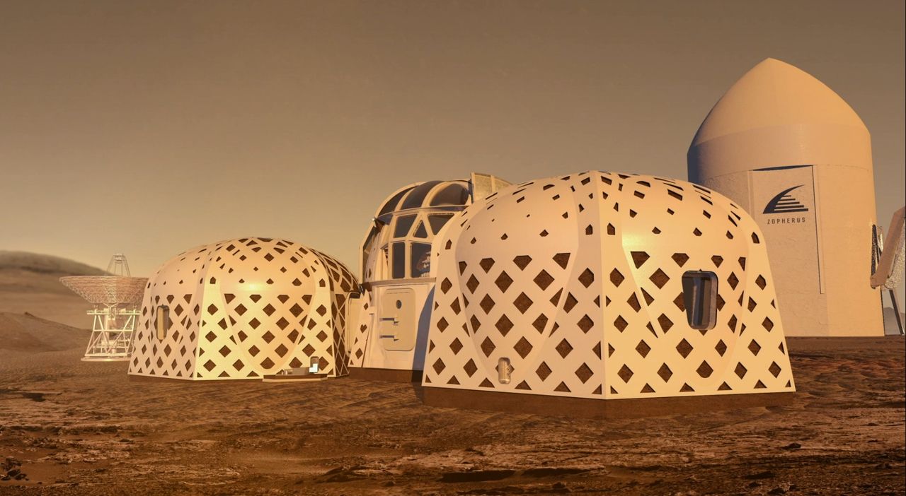 In the Phase 3: Level 4 software modeling stage of NASA's 3D-Printed Habitat Challenge, Team Zopherus took home second place. The team presented a design created by a roving, autonomous printer moving from site to site after completing a structure.