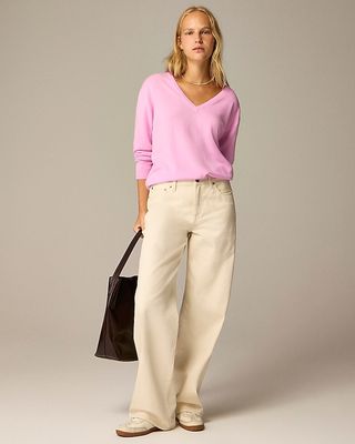 Cashmere Relaxed V-Neck Sweater