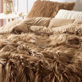 Coma Inducer Grizzly Bear Coma Inducer Faux Fur Oversized Comforter Set & Reviews | Wayfair