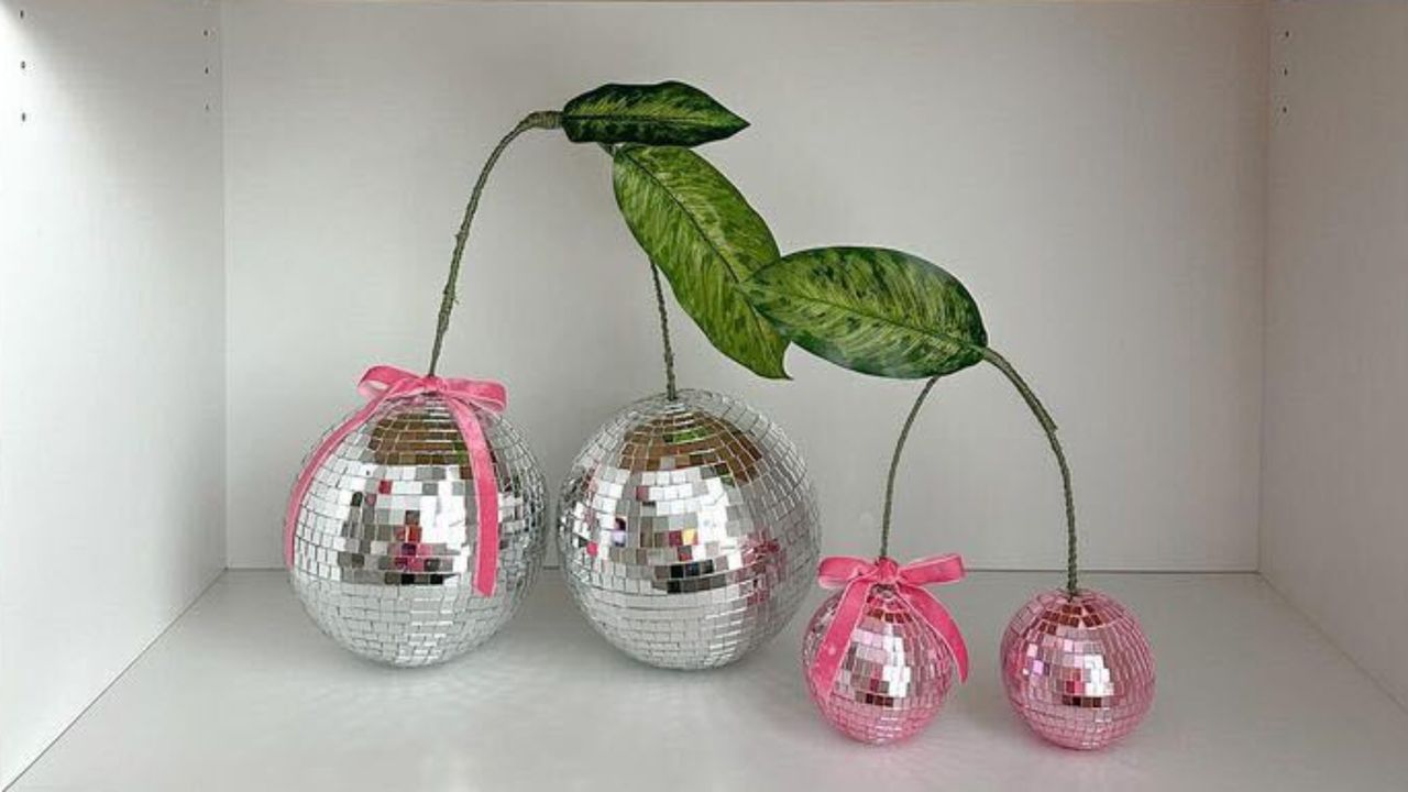 DIY disco ball cherries